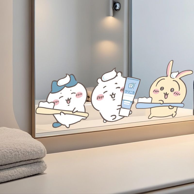 Home Edit Bathroom - Горячая новинка: Наклейки-зеркала Chiikawa с сильным