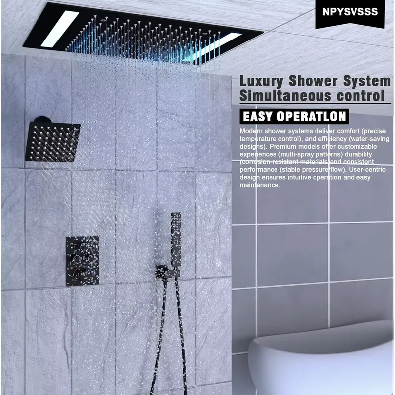 Двойная душевая система с верх – обзор и цена Shower Head Rain