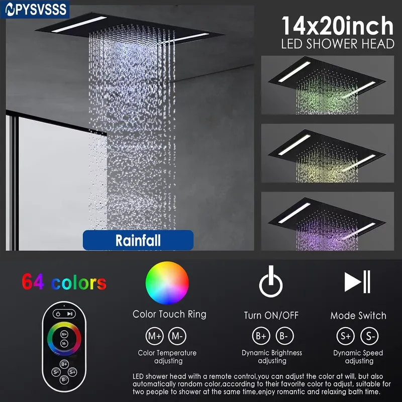 Двойная душевая система с верх – обзор и цена Shower Head Rain