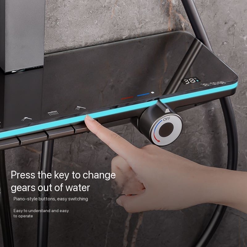 Серый душевой комплект с кнопо – обзор и цена Shower Head Rain