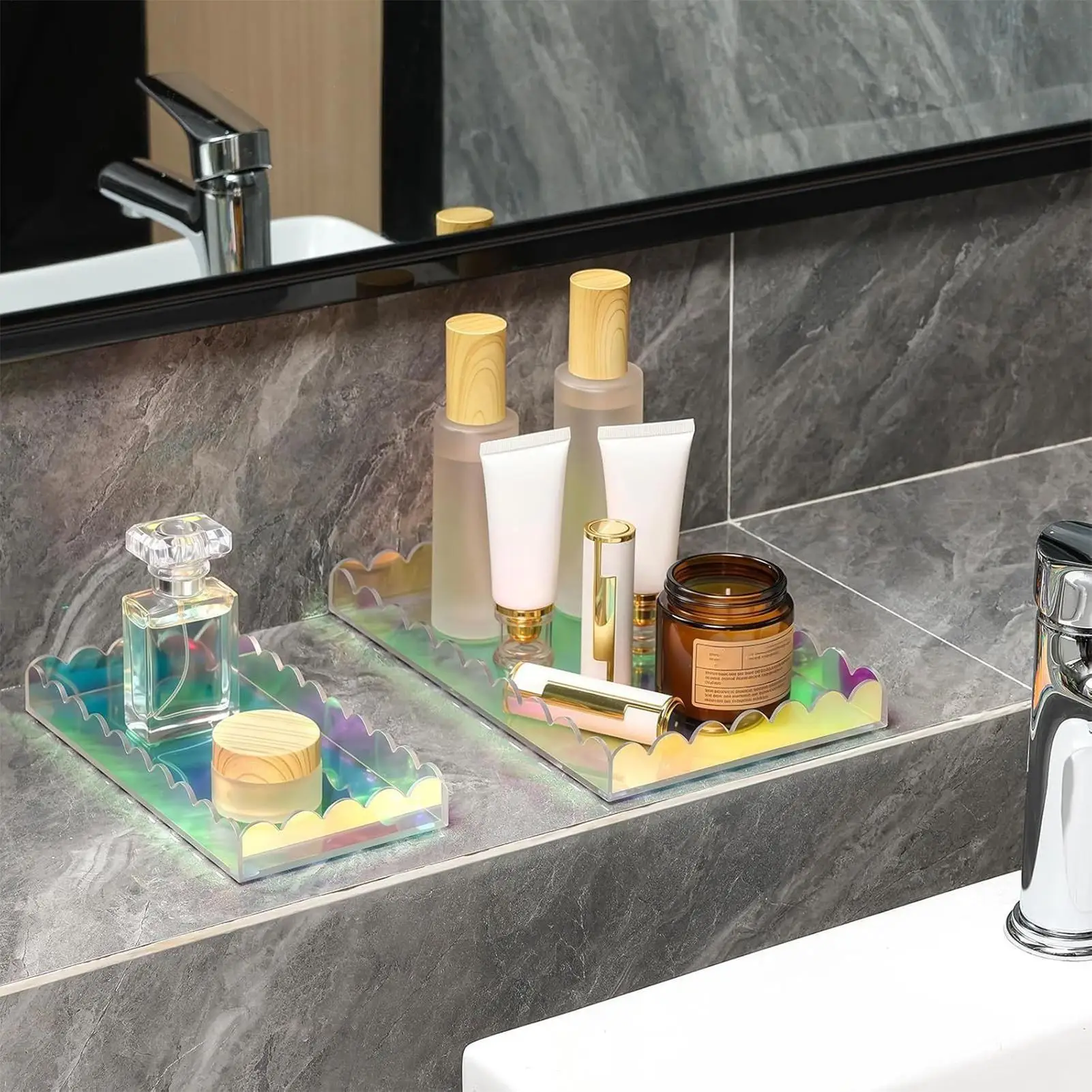 2 штуки акриловых подносов с ф – обзор и цена Home Living Bathroom Vanity